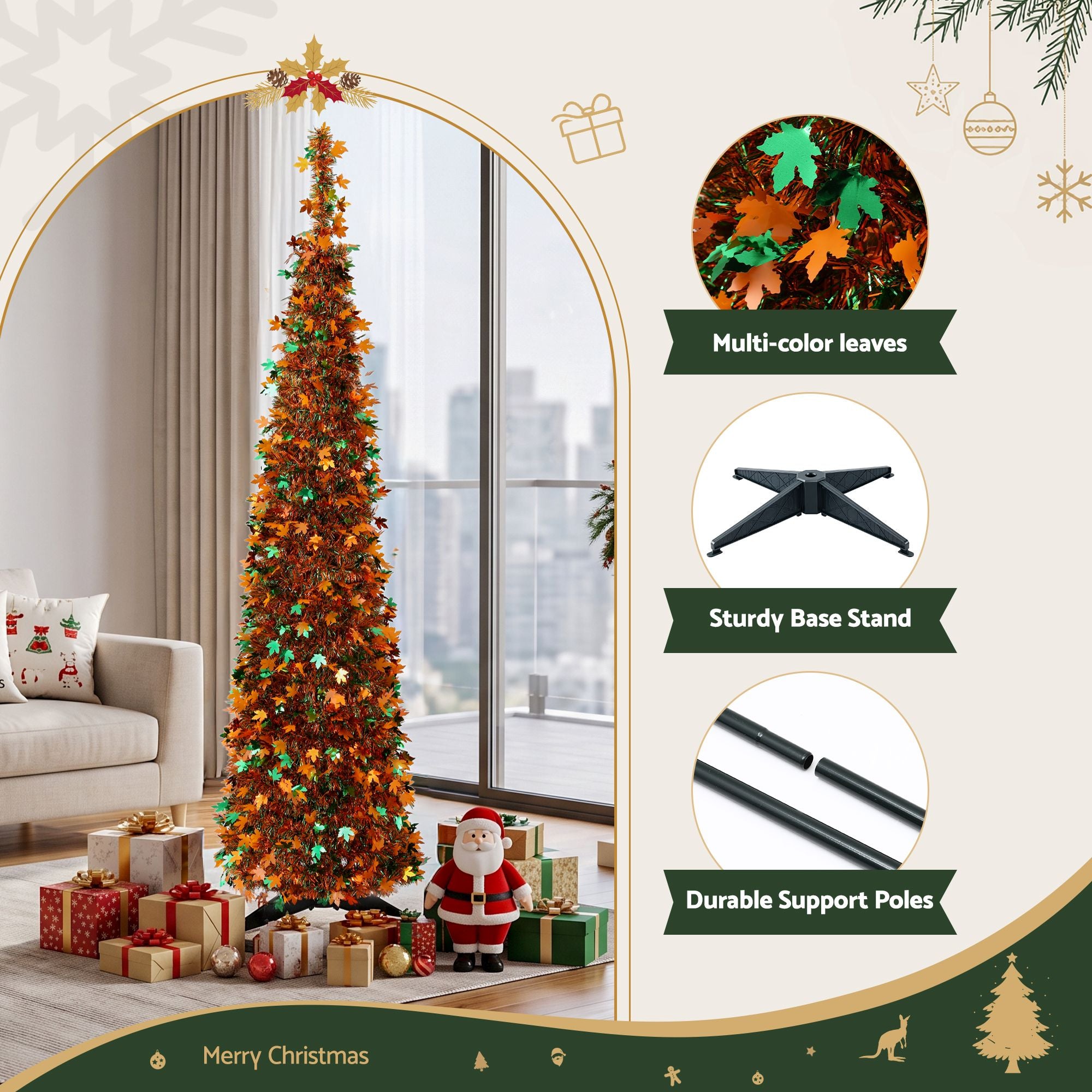 5.2FT Pop-Up Christmas Tree – Golden Maple Leaf