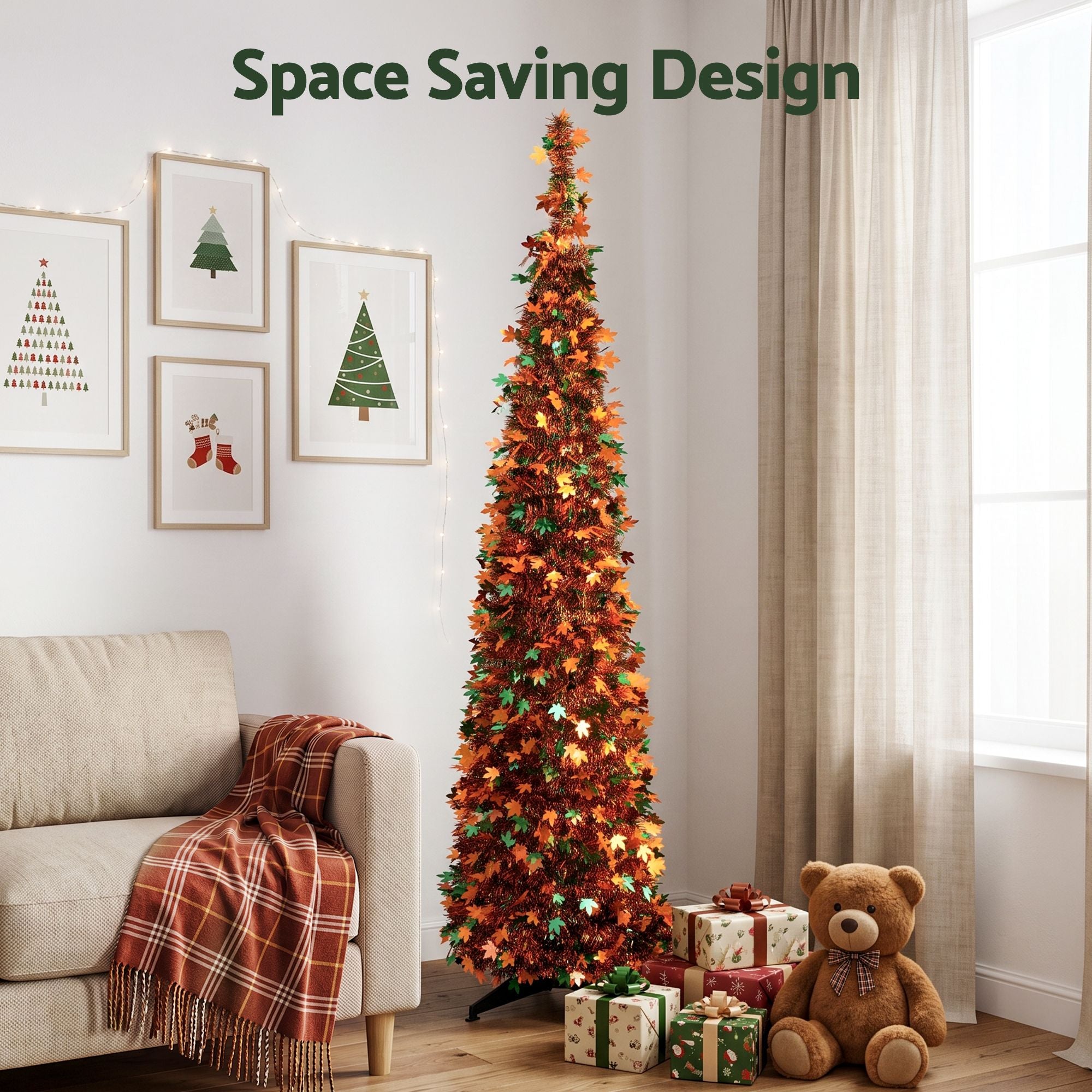 5.2FT Pop-Up Christmas Tree – Golden Maple Leaf