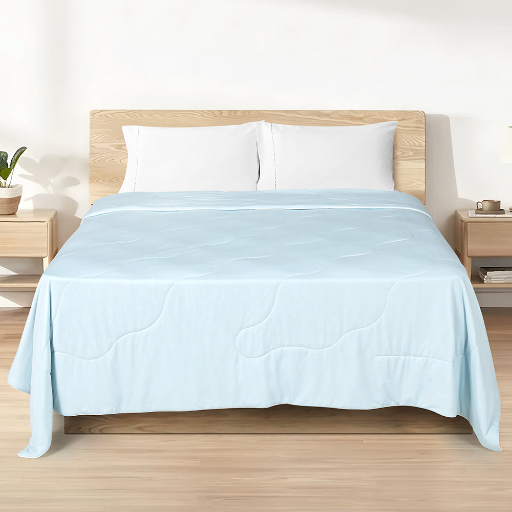 Summer Blanket (Queen) Cooling Quilt - Blue - Homecoze