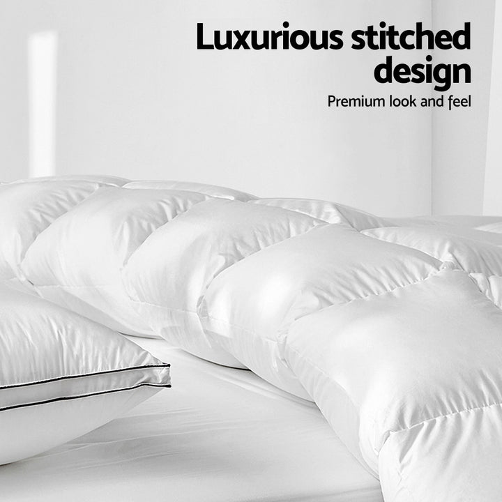 Queen 700GSM Duck Down Feather Quilt - Homecoze