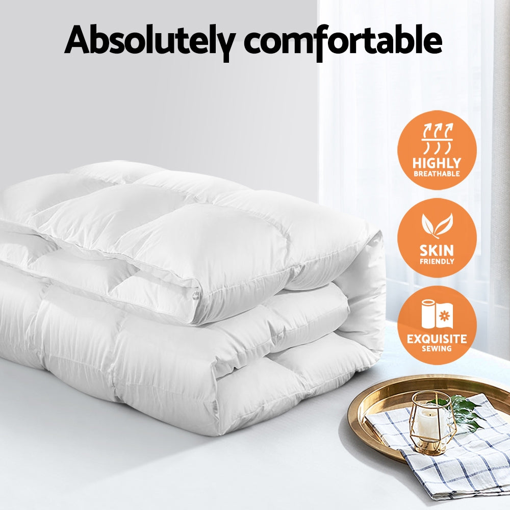 Queen 800GSM Goose Down Feather Quilt - Homecoze