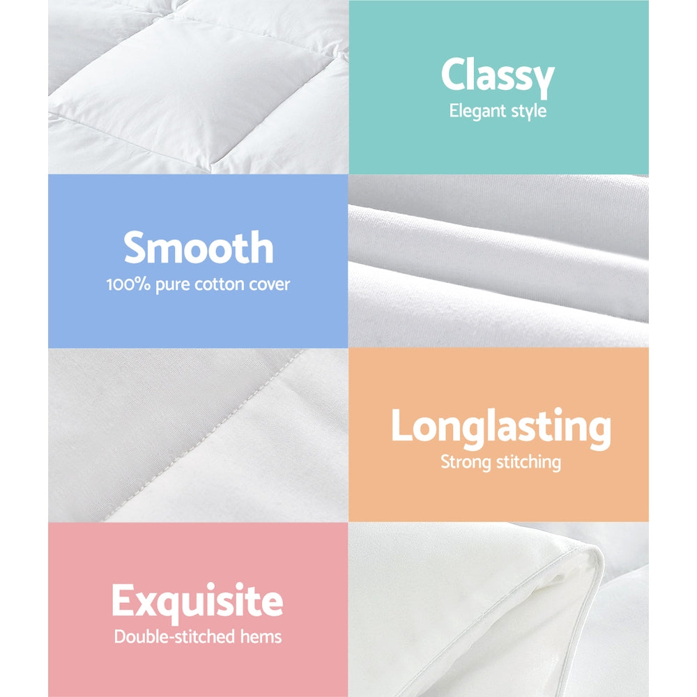 Queen 800GSM Goose Down Feather Quilt - Homecoze