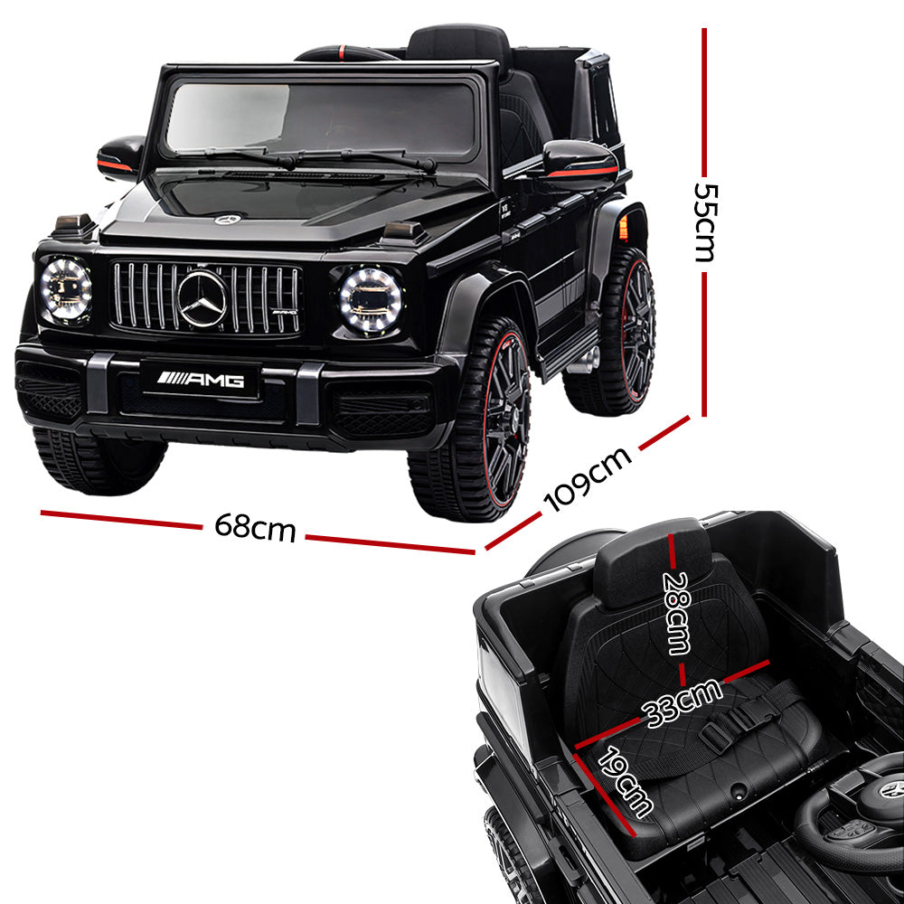 Mercedes-Benz Kids Ride On Car Electric AMG G63 Licensed Remote Cars 12V Black - Homecoze