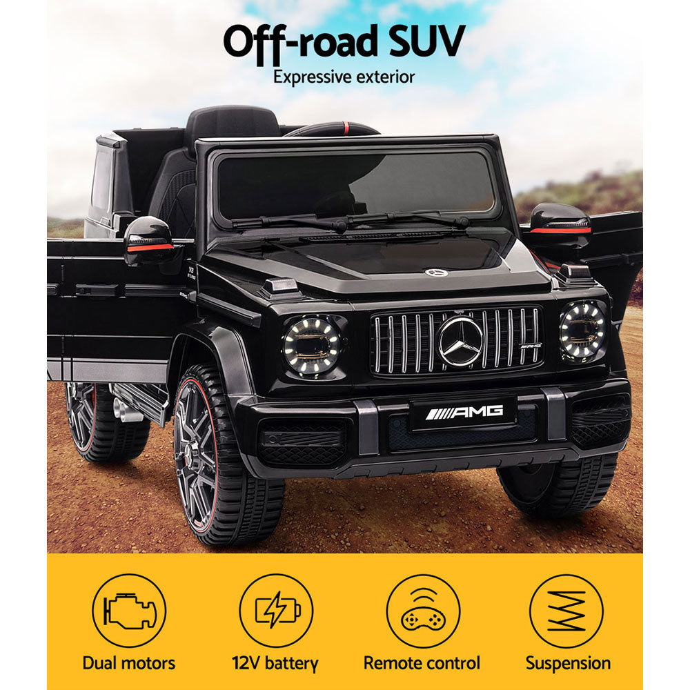 Mercedes-Benz Kids Ride On Car Electric AMG G63 Licensed Remote Cars 12V Black - Homecoze
