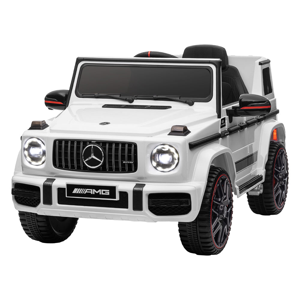 Mercedes-Benz Kids Ride On Car Electric AMG G63 Licensed Remote Cars 12V White - Homecoze