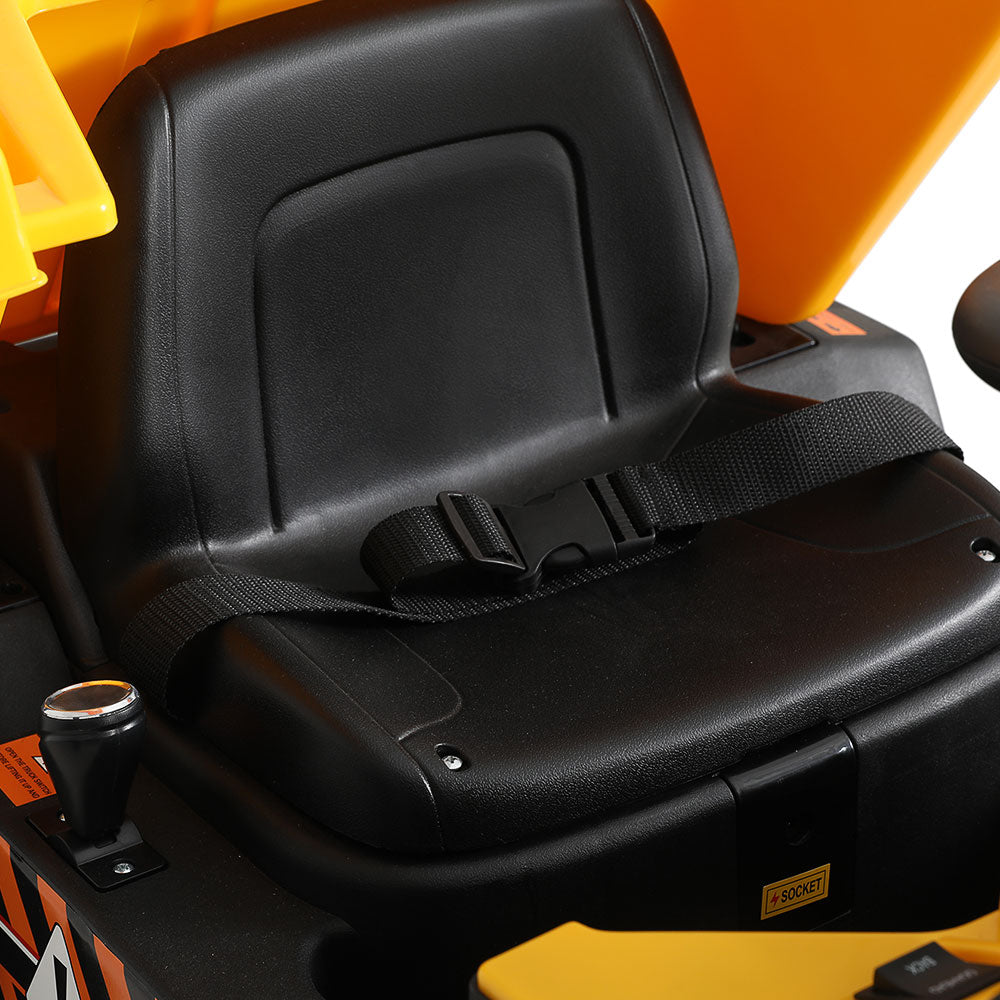 Kids 6V Ride On Dumptruck Electric Car - Yellow - Homecoze