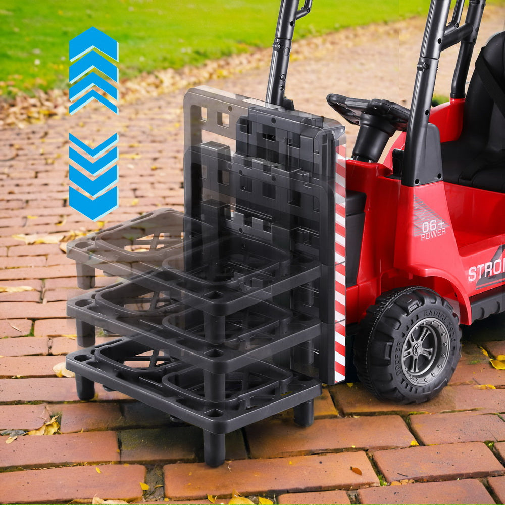 Kids Electric Ride Forklift Car with Remote 12V - Red - Homecoze