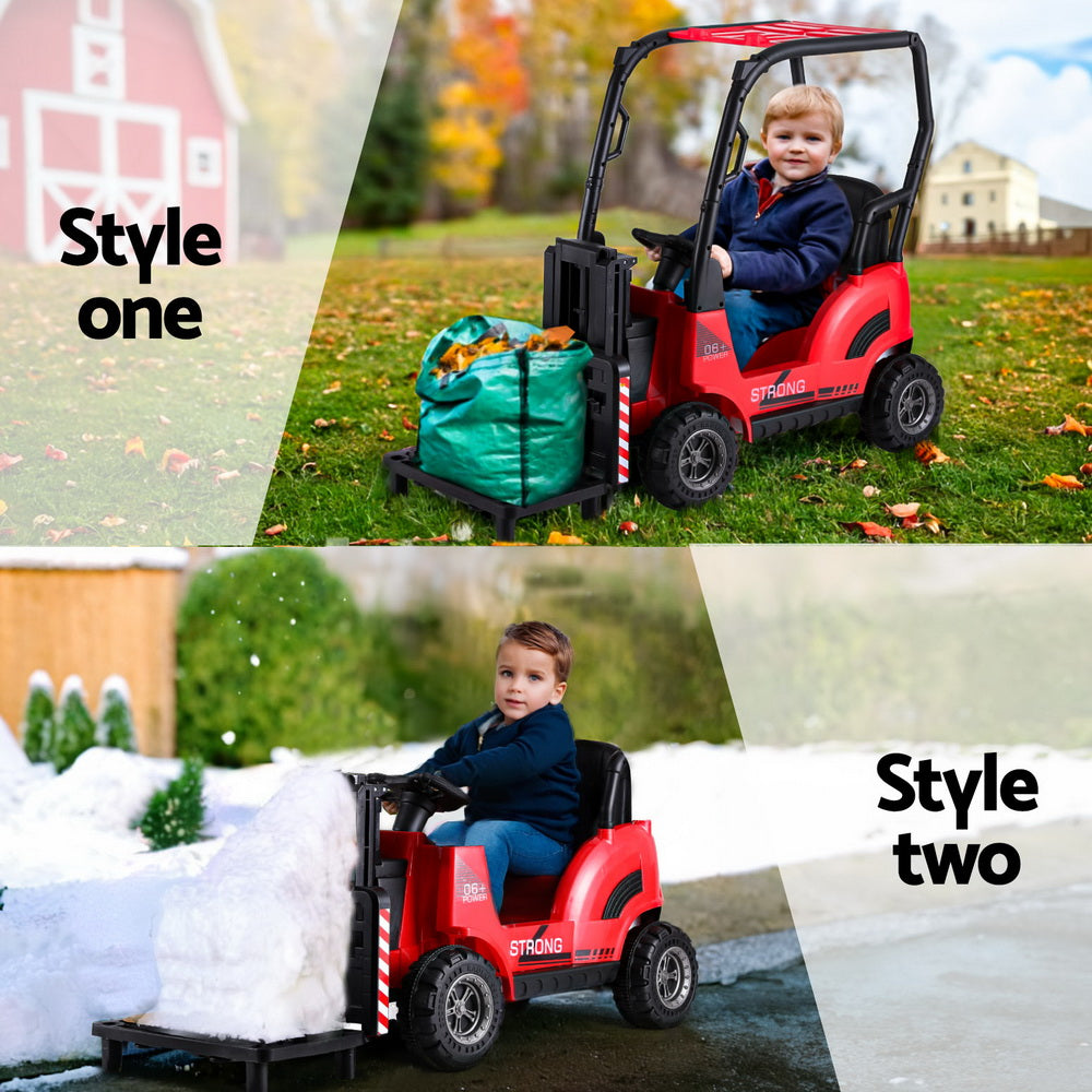 Kids Electric Ride Forklift Car with Remote 12V - Red - Homecoze