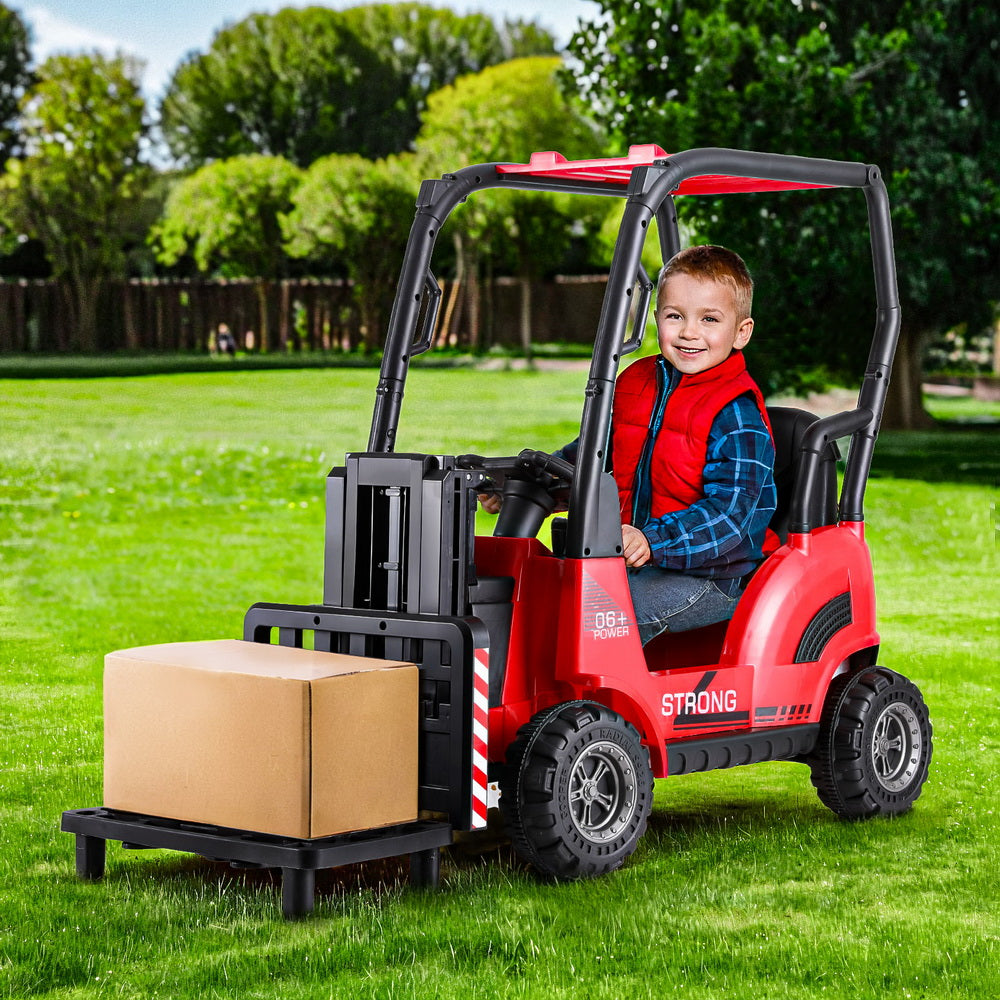 Kids Electric Ride Forklift Car with Remote 12V - Red - Homecoze