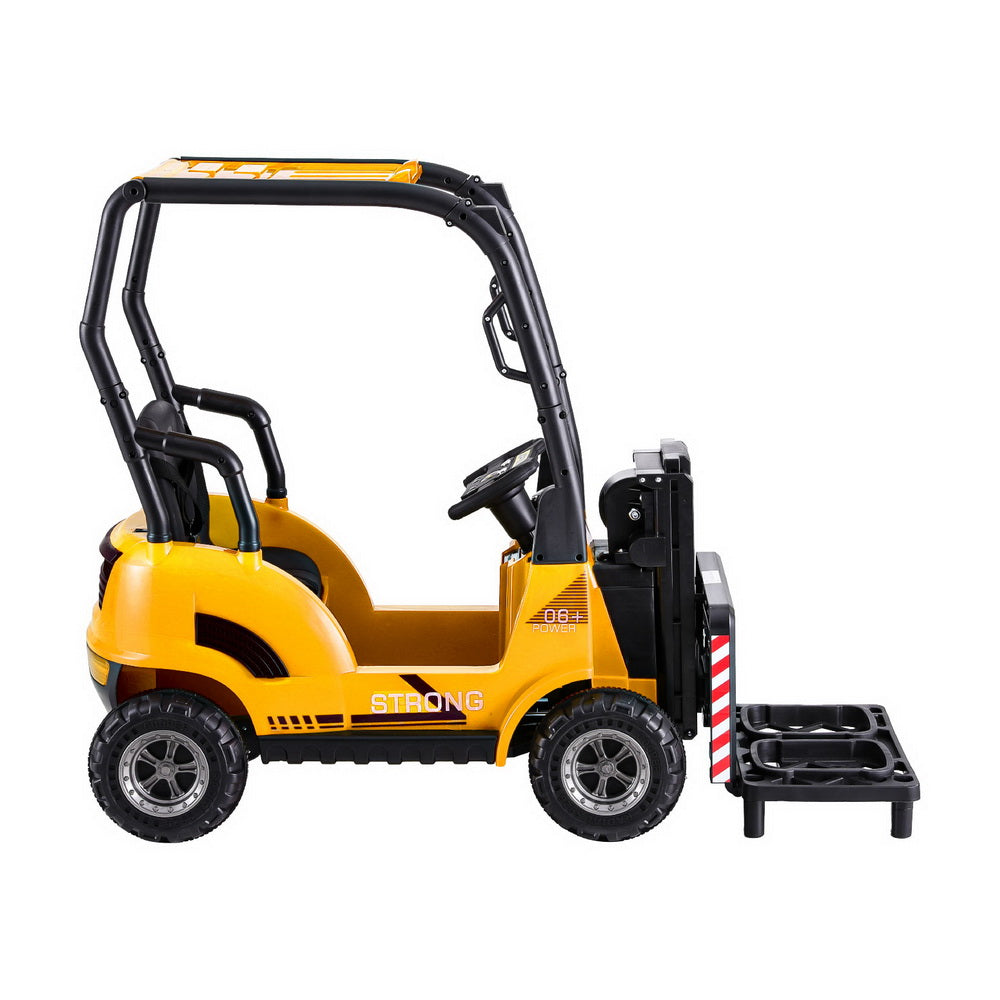 Kids Electric Ride Forklift Car with Remote 12V - Yellow - Homecoze