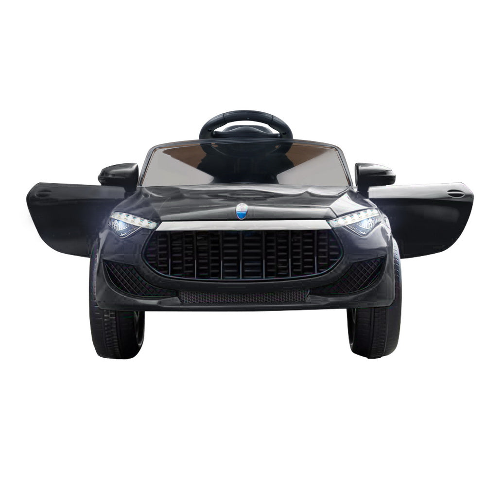 Kids Ride On Car Electric Toys 12V Battery Remote Control Black MP3 LED - Homecoze
