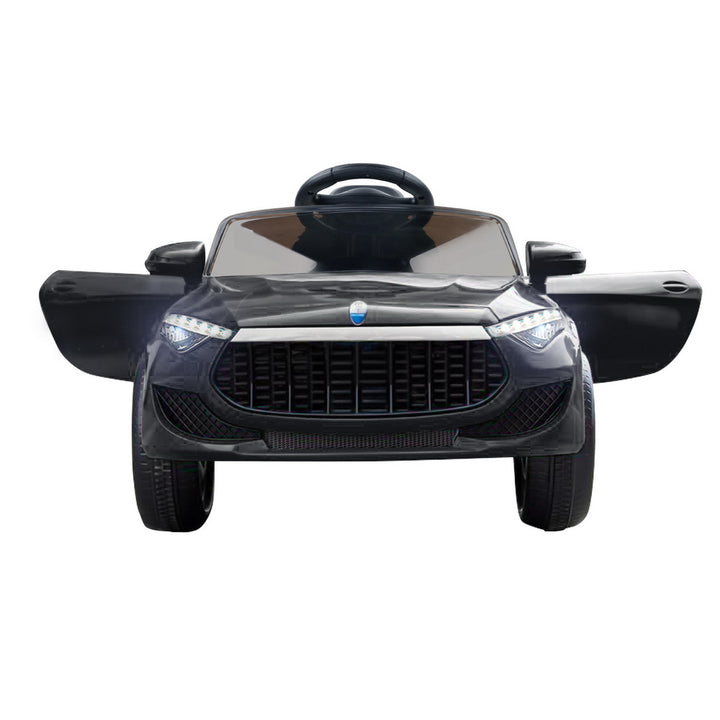 Kids Ride On Car Electric Toys 12V Battery Remote Control Black MP3 LED - Homecoze