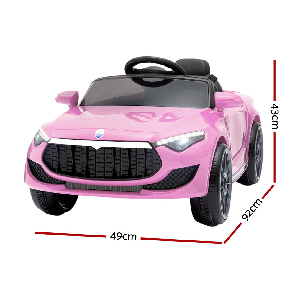 Kids Ride On Car Battery Electric Toy Remote Control Pink Cars Dual Motor - Homecoze