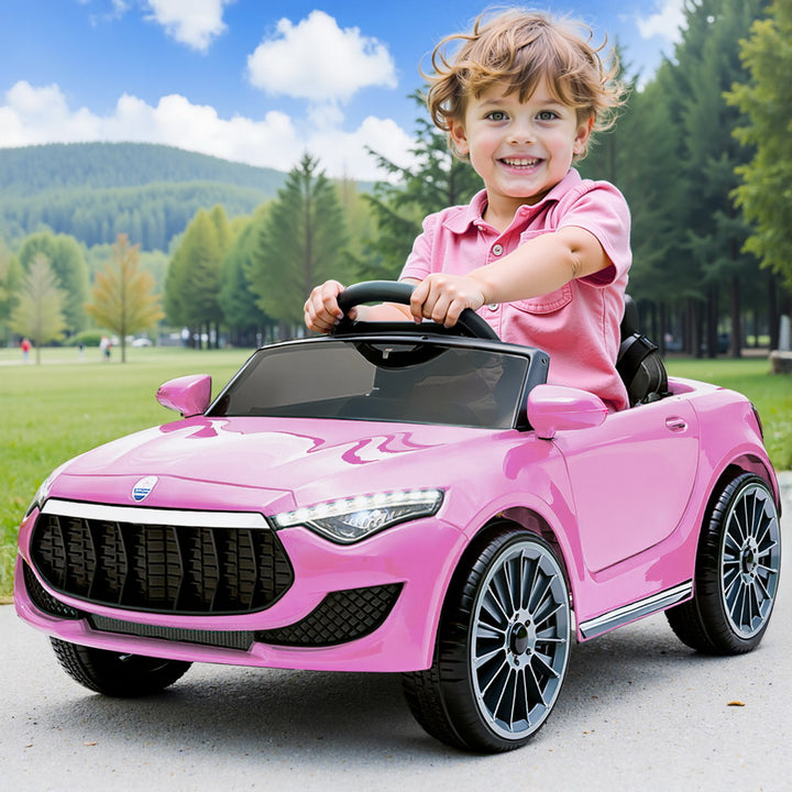 Kids Ride On Car Battery Electric Toy Remote Control Pink Cars Dual Motor - Homecoze