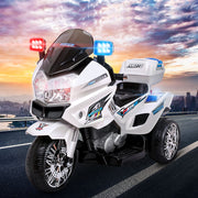 Kids Ride On Motorbike Motorcycle Car White - Homecoze