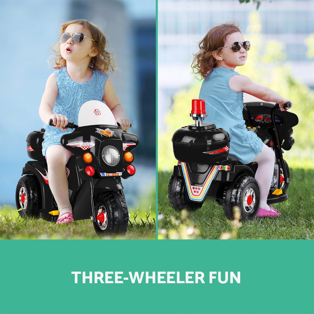 Kids Ride On Motorbike Motorcycle Car Black - Homecoze
