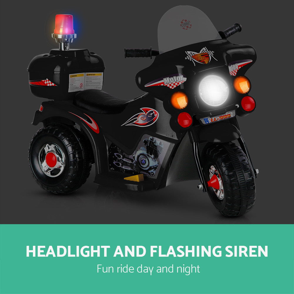 Kids Ride On Motorbike Motorcycle Car Black - Homecoze