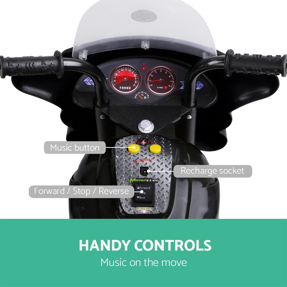 Kids Ride On Motorbike Motorcycle Car Black - Homecoze