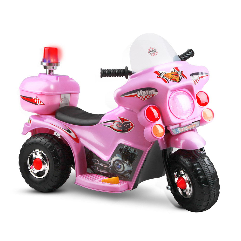 Kids Ride On Motorbike Motorcycle Car Pink - Homecoze