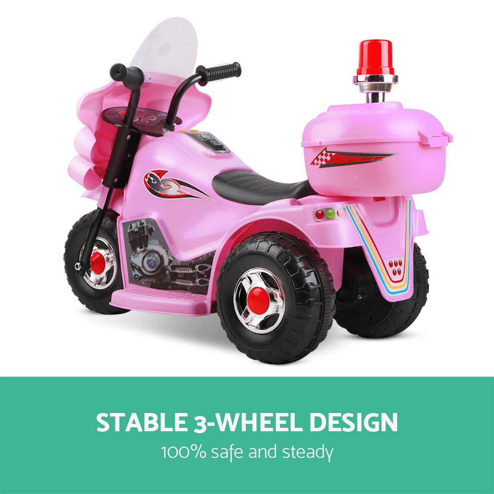 Kids Ride On Motorbike Motorcycle Car Pink - Homecoze