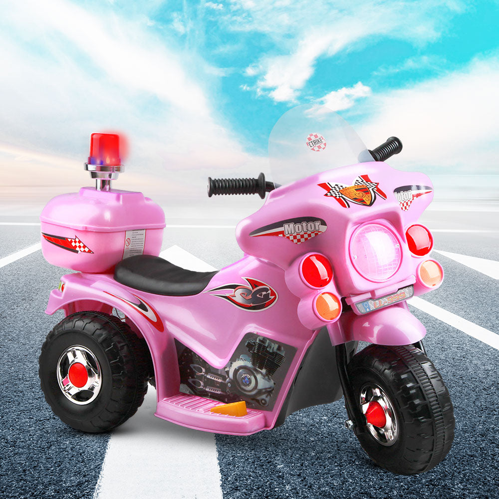 Kids Ride On Motorbike Motorcycle Car Pink - Homecoze