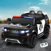 Kids Ride On Electric Patrol Police Car with Remote Control 12V Black - Homecoze