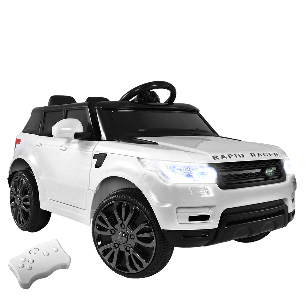 Kids Ride On Car Battery SUV - White - Homecoze