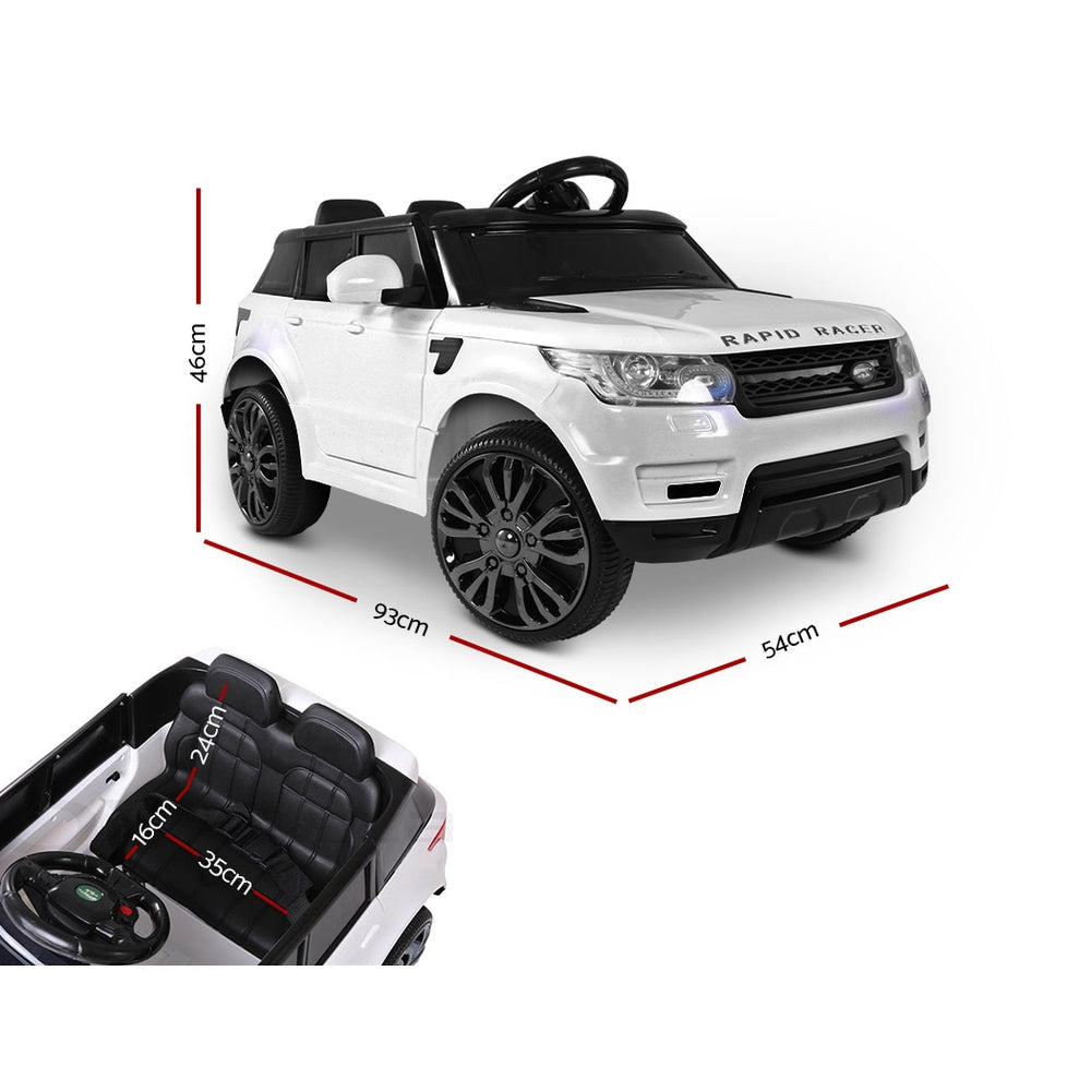 Kids Ride On Car Battery SUV - White - Homecoze