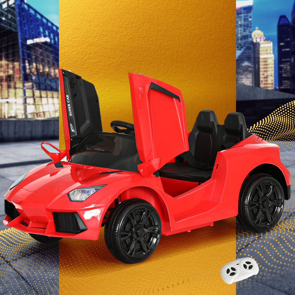 Kids Ride On Car Electric Race Car Battery Remote Control 12V Red - Homecoze