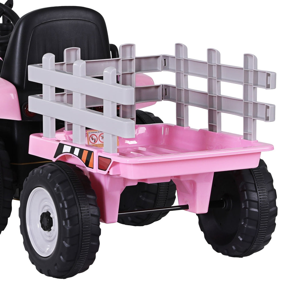 Kids Electric Tractor Ride On Car 12V - Pink - Homecoze