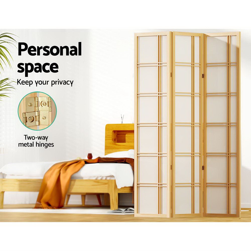Artiss 3 Panel Room Divider Screen 132x179cm Nova Natural - Homecoze
