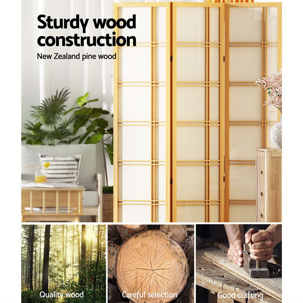 Artiss 3 Panel Room Divider Screen 132x179cm Nova Natural - Homecoze