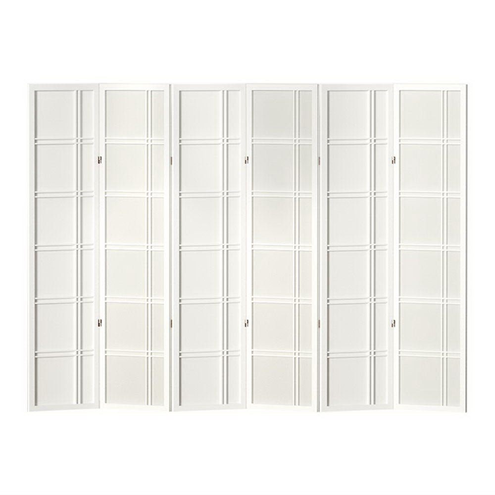 Artiss 6 Panel Room Divider Screen 265x179cm Nova White - Homecoze