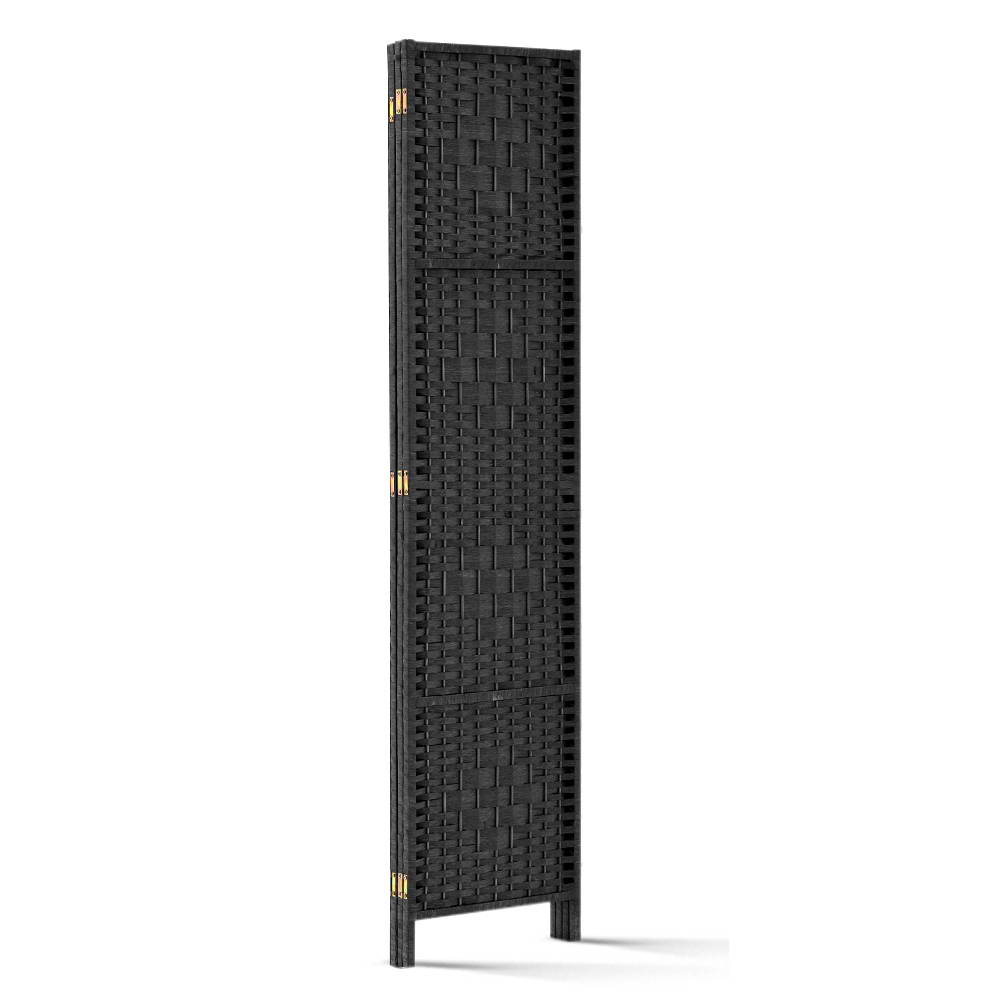 Artiss 3 Panel Room Divider Screen 123x170cm Woven Black - Homecoze