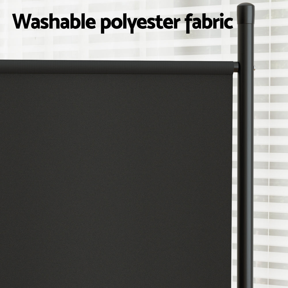 Artiss 3 Panel Room Divider Screen 260x180cm Fabric Black - Homecoze