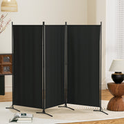 Artiss 3 Panel Room Divider Screen 260x180cm Fabric Black - Homecoze