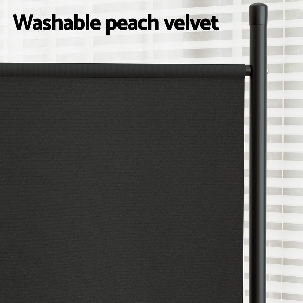 4 Panel Room Divider Partition 345cm - Black - Homecoze