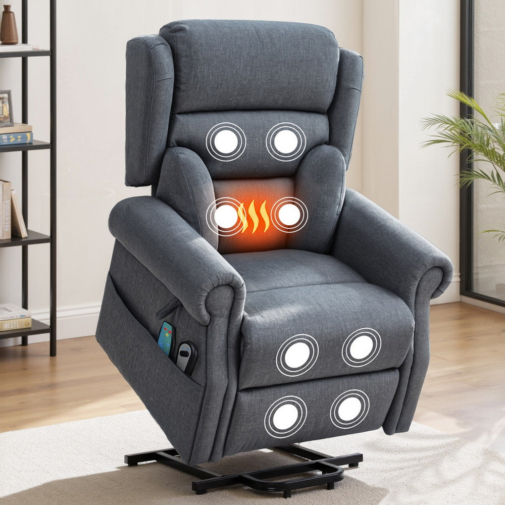Artiss Electric Recliner Chair Power Lift Massage Heated Recliner Sofa - Homecoze