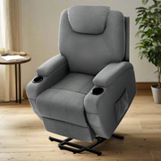 Electric Lift-Assist Fabric Recliner Chair - Grey - Homecoze
