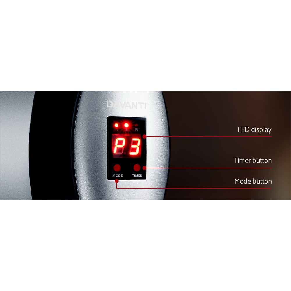 Devanti Electric Strip Heater Radiant Heaters 2000W - Homecoze