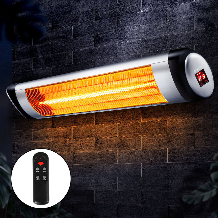 Devanti Electric Strip Heater Radiant Heaters 2000W - Homecoze