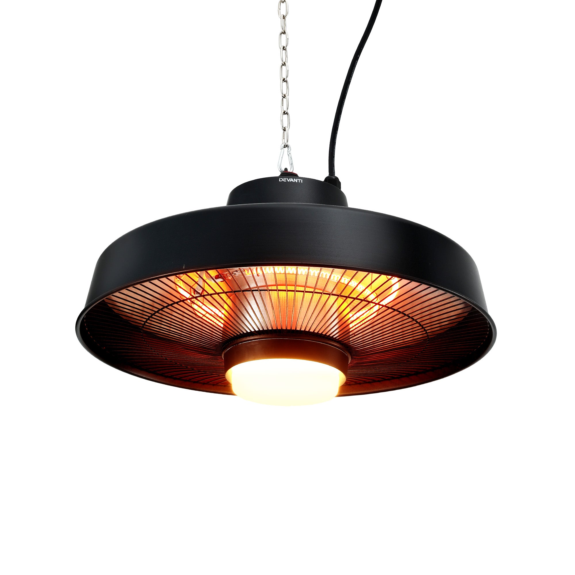 Devanti 2000W Outdoor Electric Patio Heater Ceiling Mount with LED Light Remote - Homecoze
