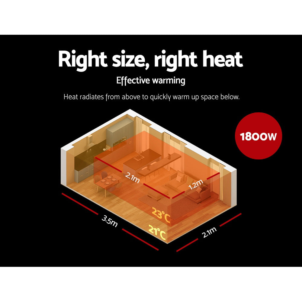 Electric Radiant Strip Heater Outdoor 1800W Homecoze