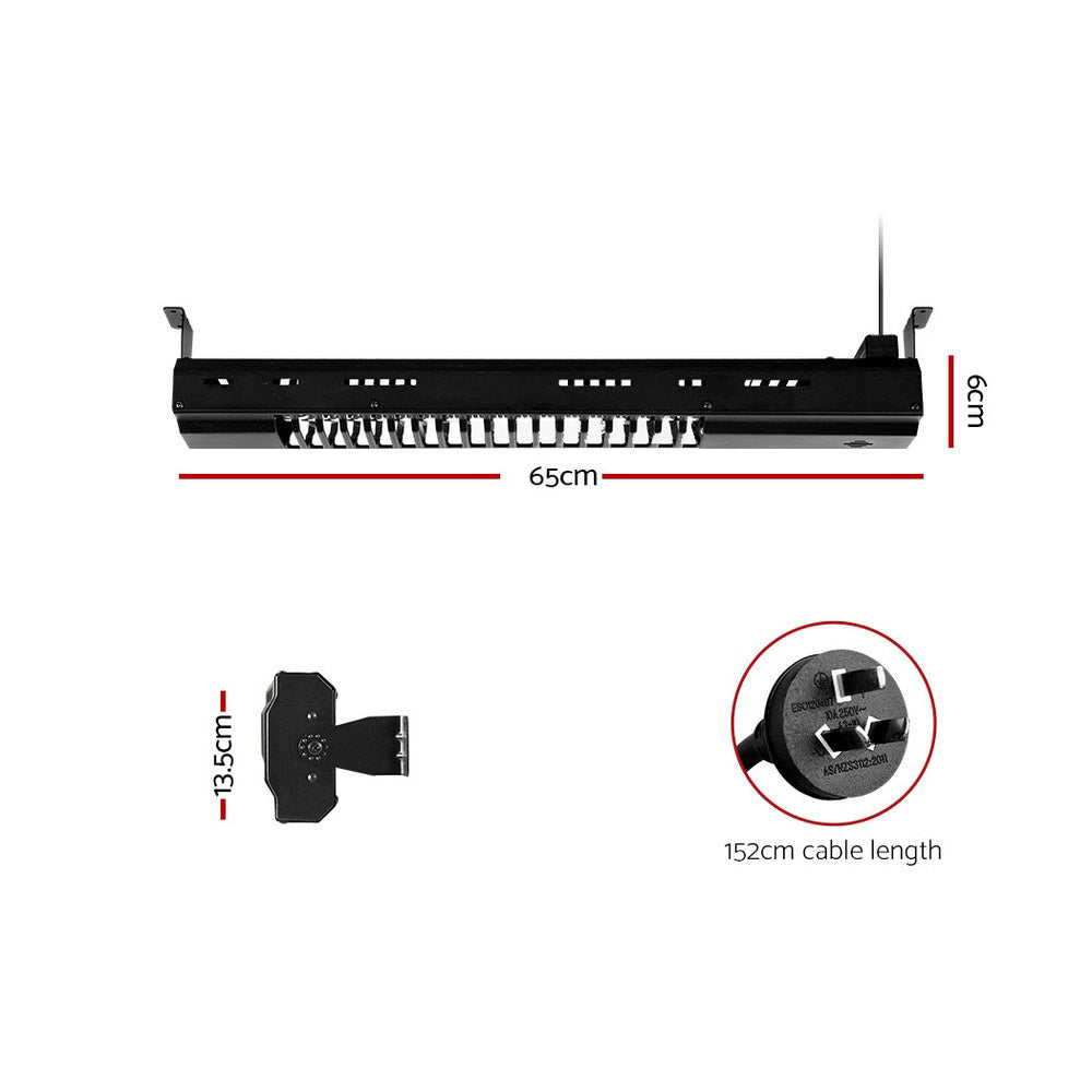 Compact Electric Strip Heater Infrared Radiant Heaters Remote control 2000W - Homecoze