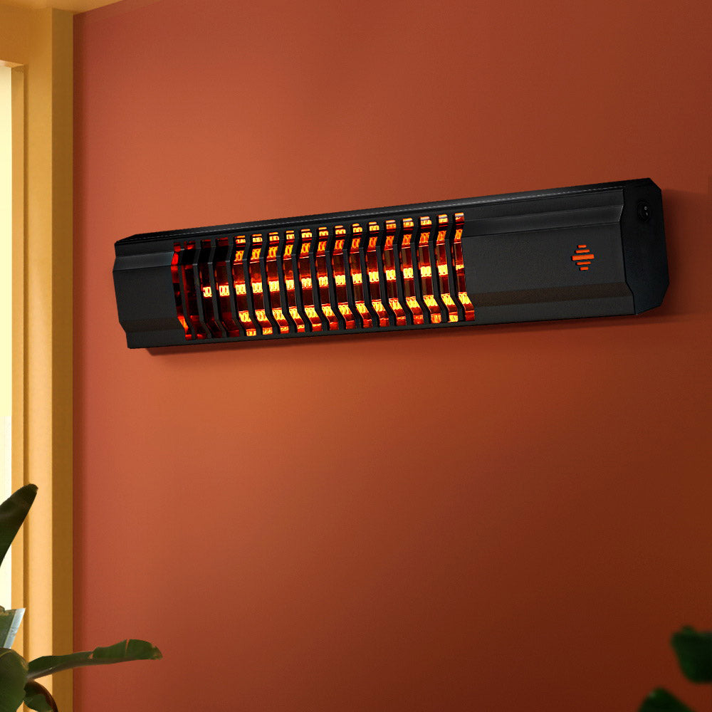Compact Electric Strip Heater Infrared Radiant Heaters Remote control 2000W - Homecoze