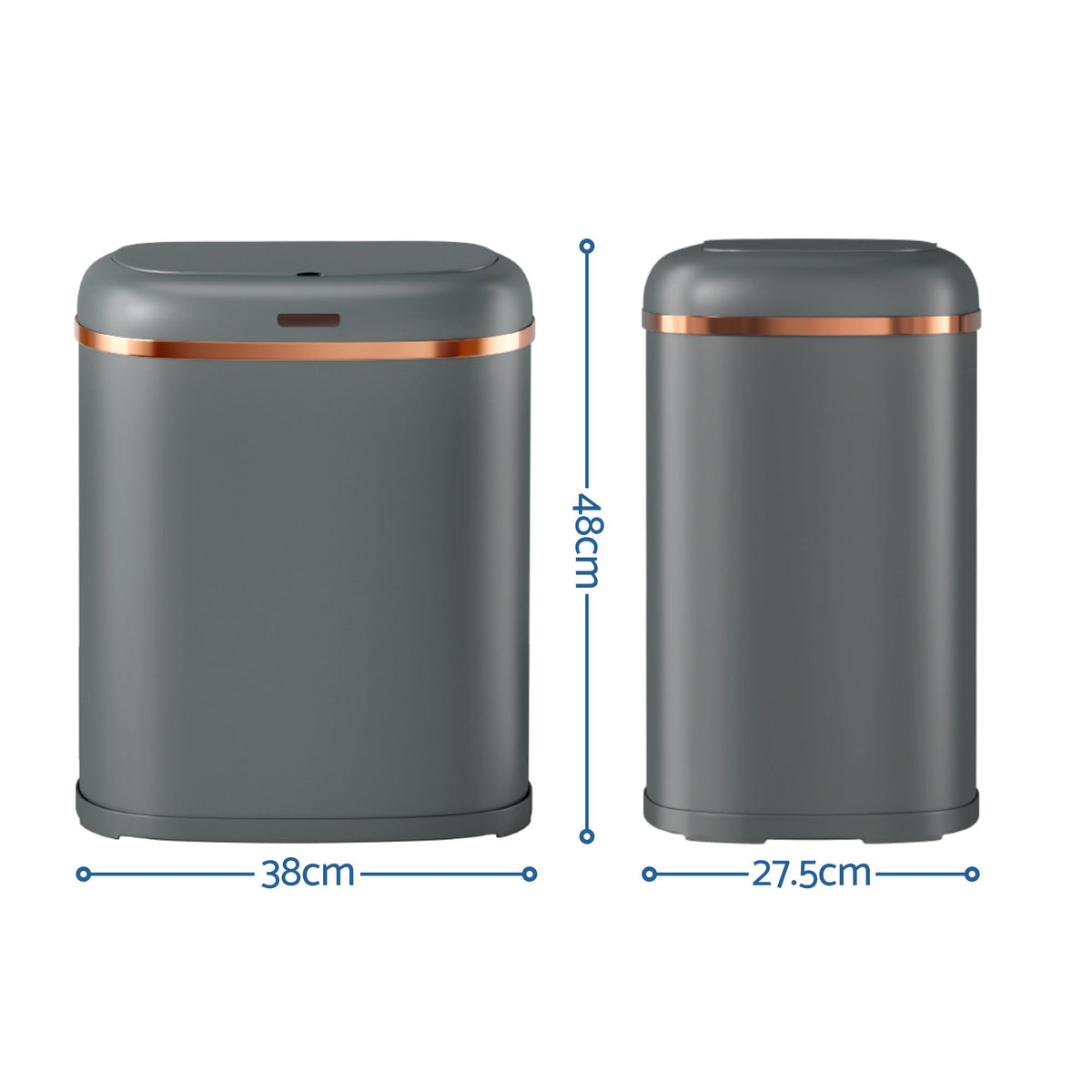 38L Automati Motion Sensor Rubbish Bin - Grey