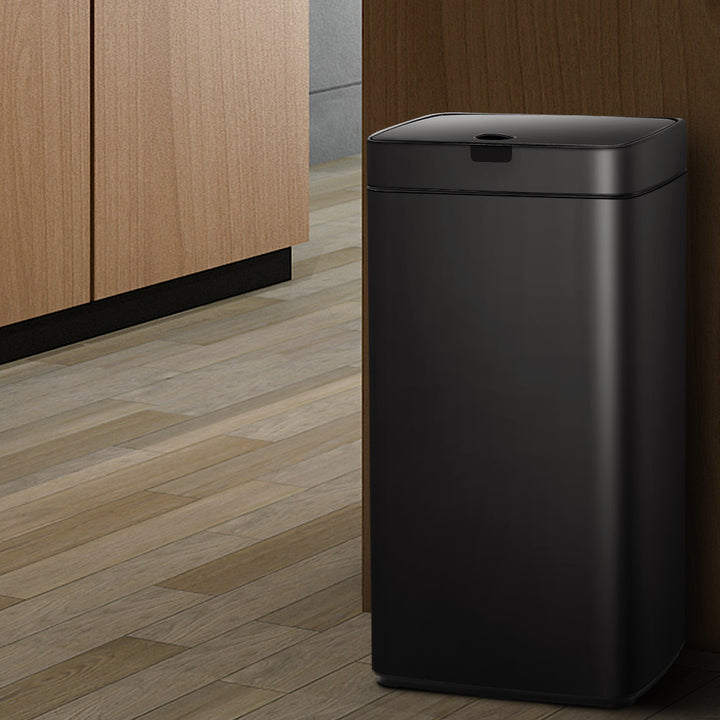 Motion Sensor Rubbish Bin Automatic Open Trash Can 45L - Black