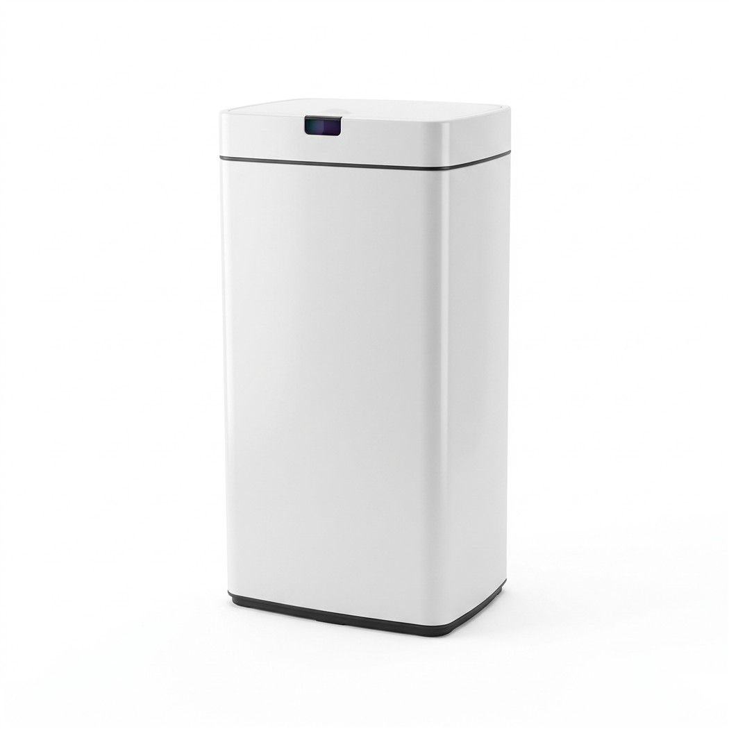 Motion Sensor Bin Automatic Open Lid Rubbish Trash Can 45L - White - Homecoze