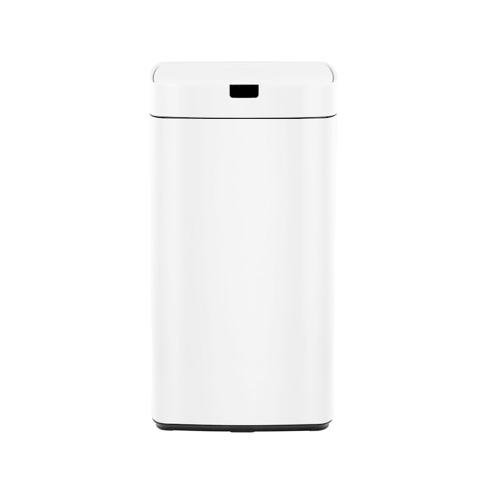 Motion Sensor Bin Automatic Open Lid Rubbish Trash Can 45L - White