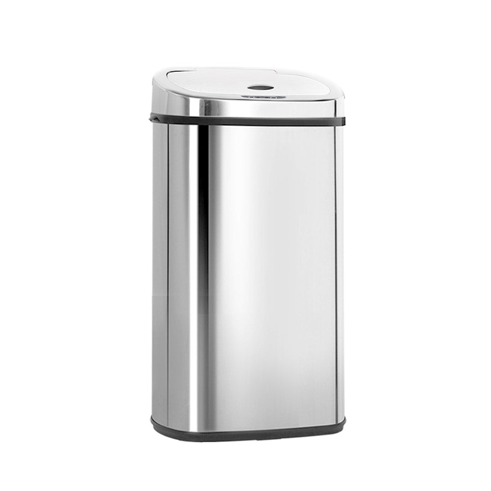 50L Automatic Open Motion Sensor Rubbish Bin - Stainless Steel - Homecoze